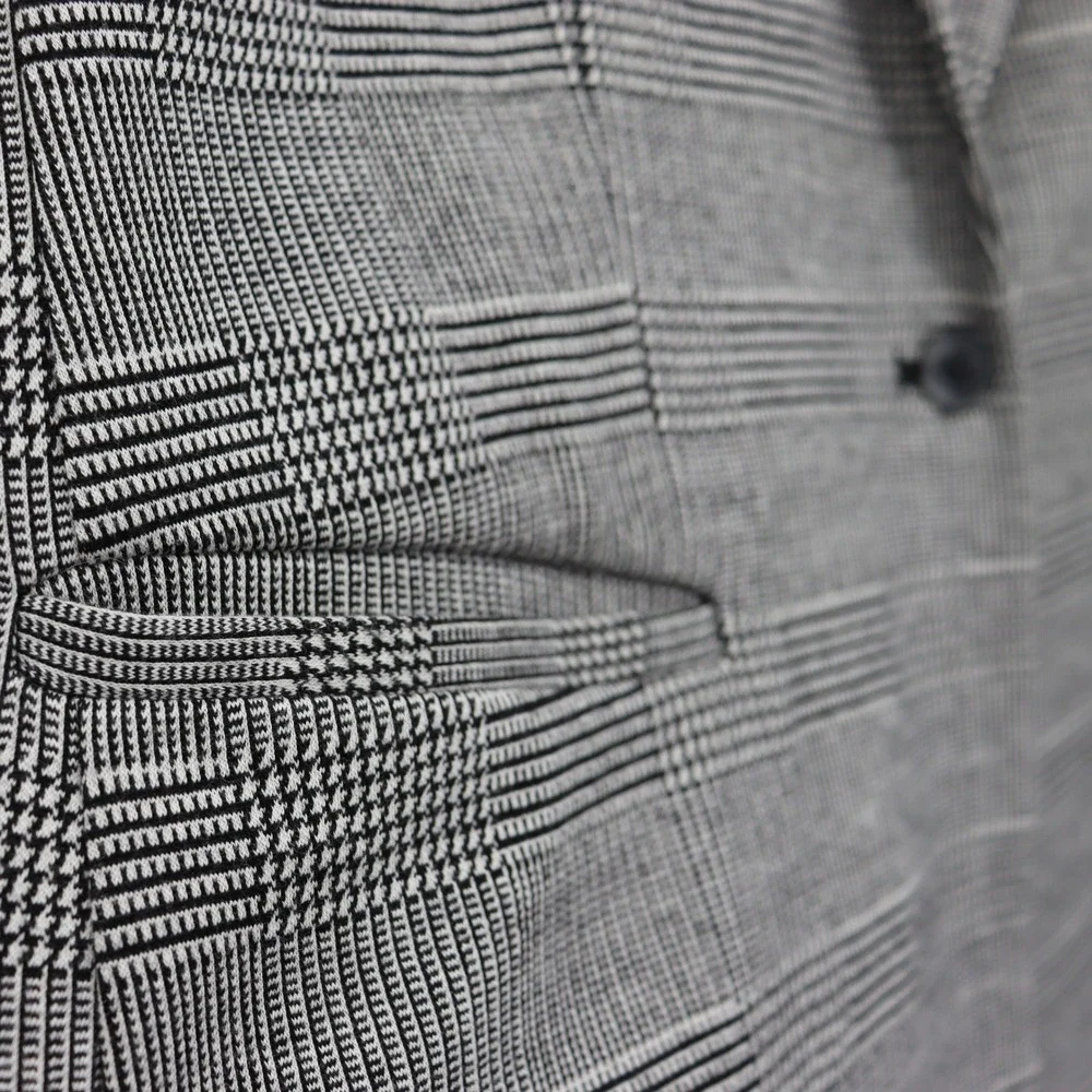 Old Navy Plaid Blazer Mens XXL Gray Black Career Office Casual Jacket‎ Preppy